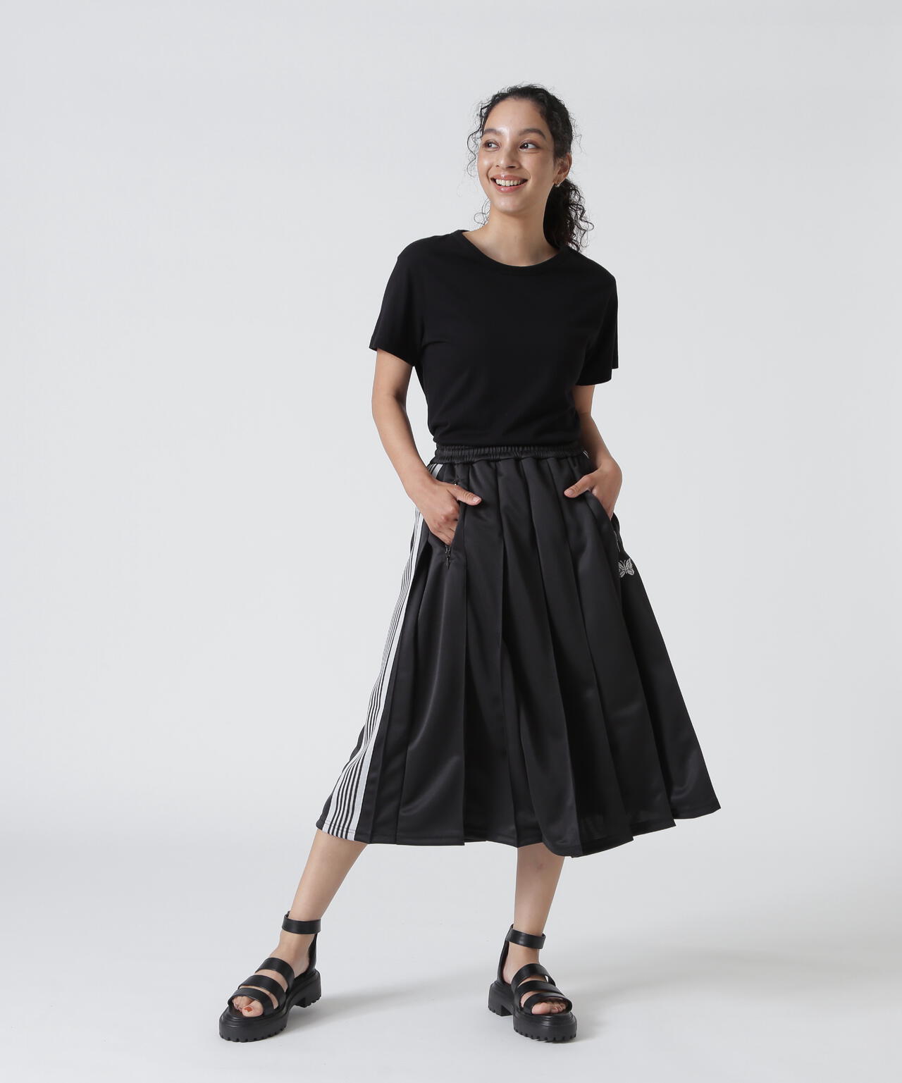Needles/ニードルズ Pleated Track Skirt - Poly Smooth