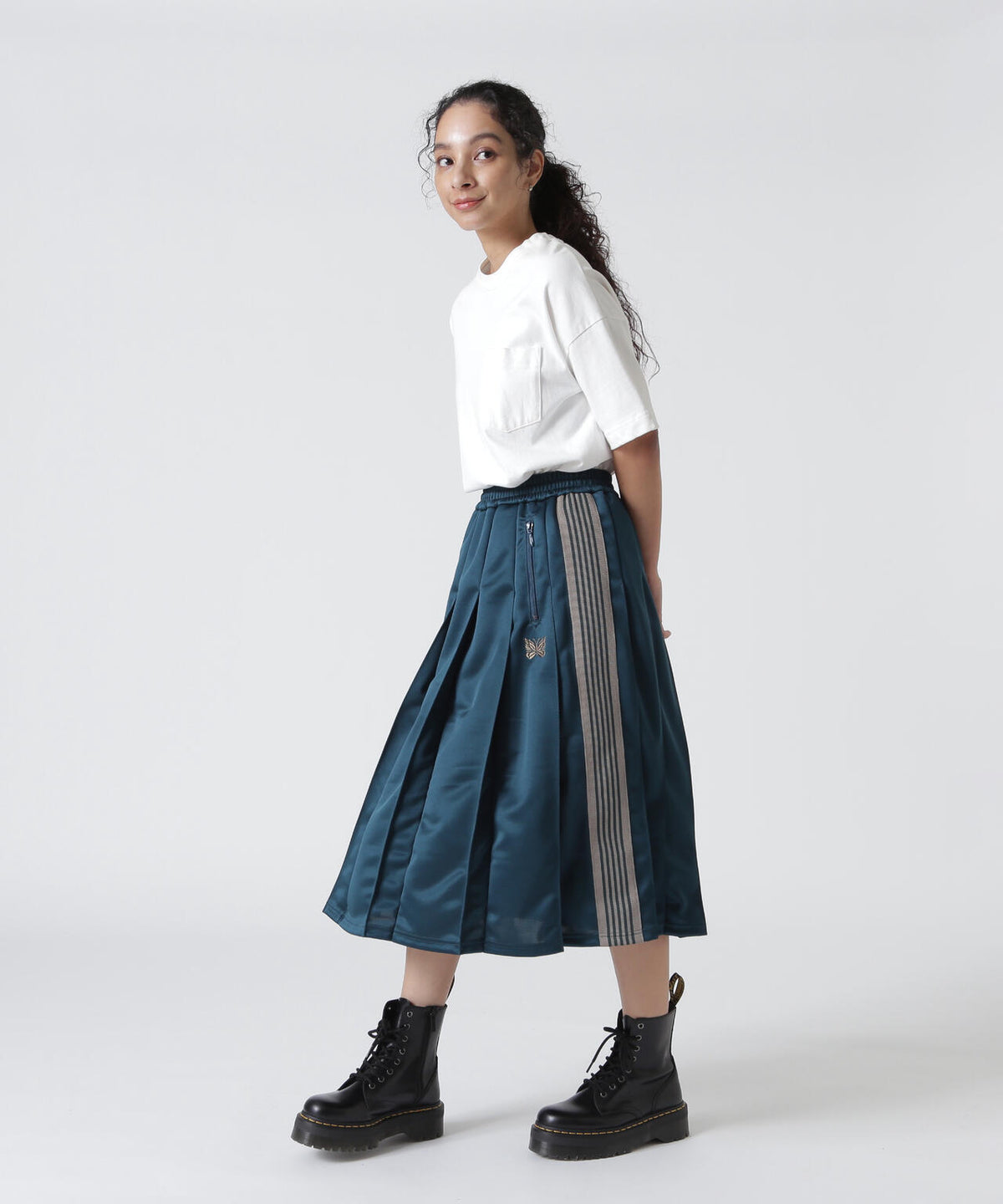 Needles/ニードルズ Pleated Track Skirt - Poly Smooth