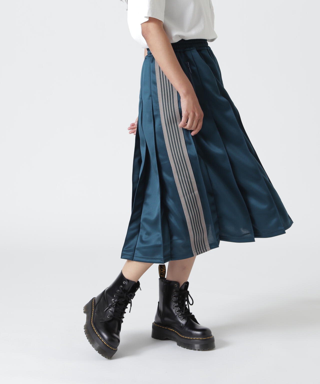 Needles/ニードルズ Pleated Track Skirt - Poly Smooth