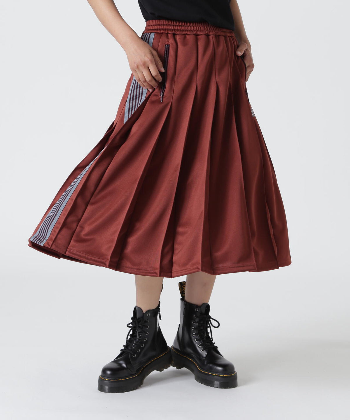 Needles/ニードルズ Pleated Track Skirt - Poly Smooth