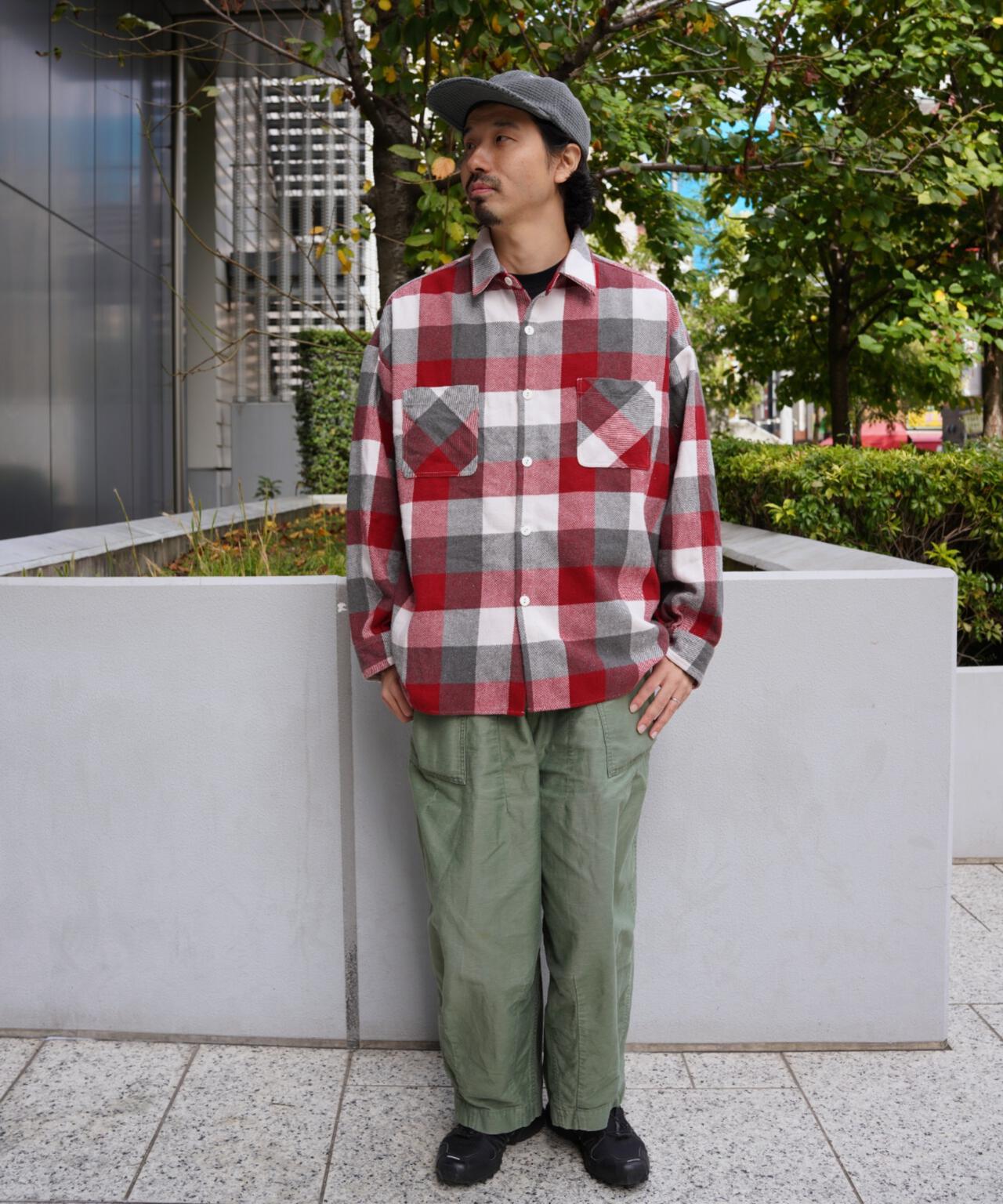 B omnivore/ビーオムニボー BLOCK CHECK SHIRTS ブロックチェックシャツ