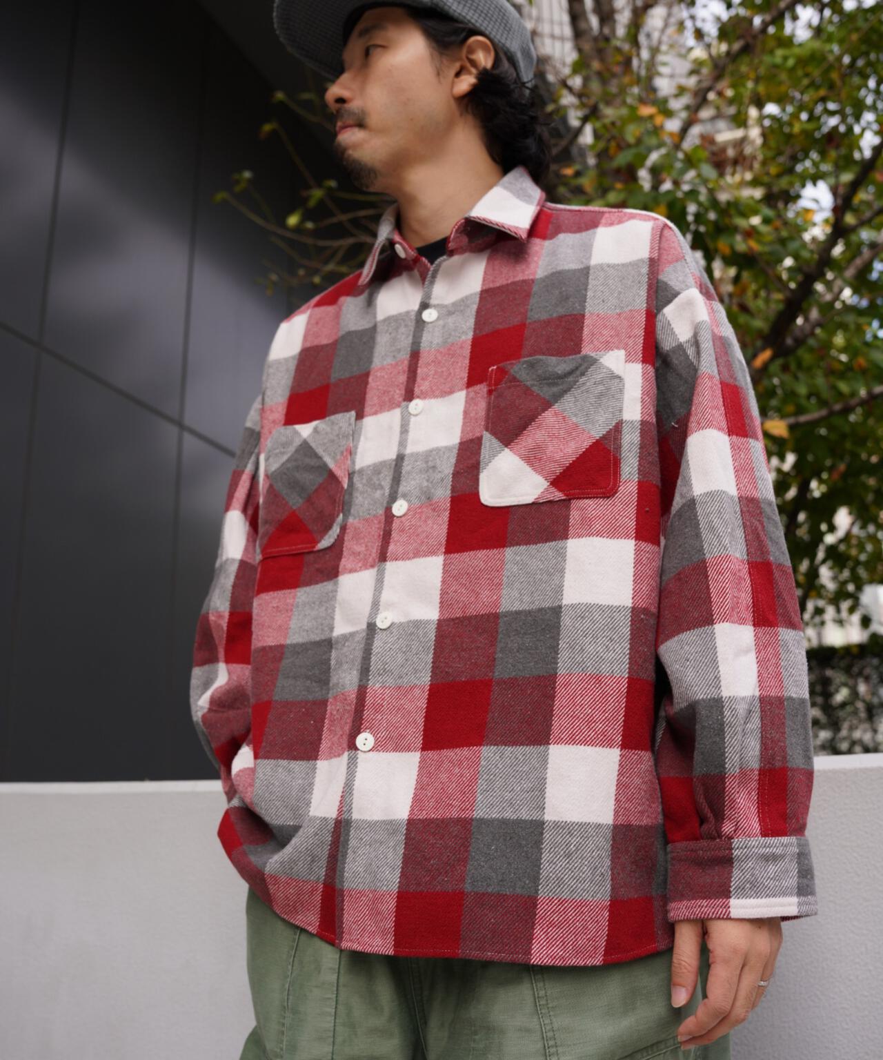 B omnivore/ビーオムニボー BLOCK CHECK SHIRTS ブロックチェックシャツ