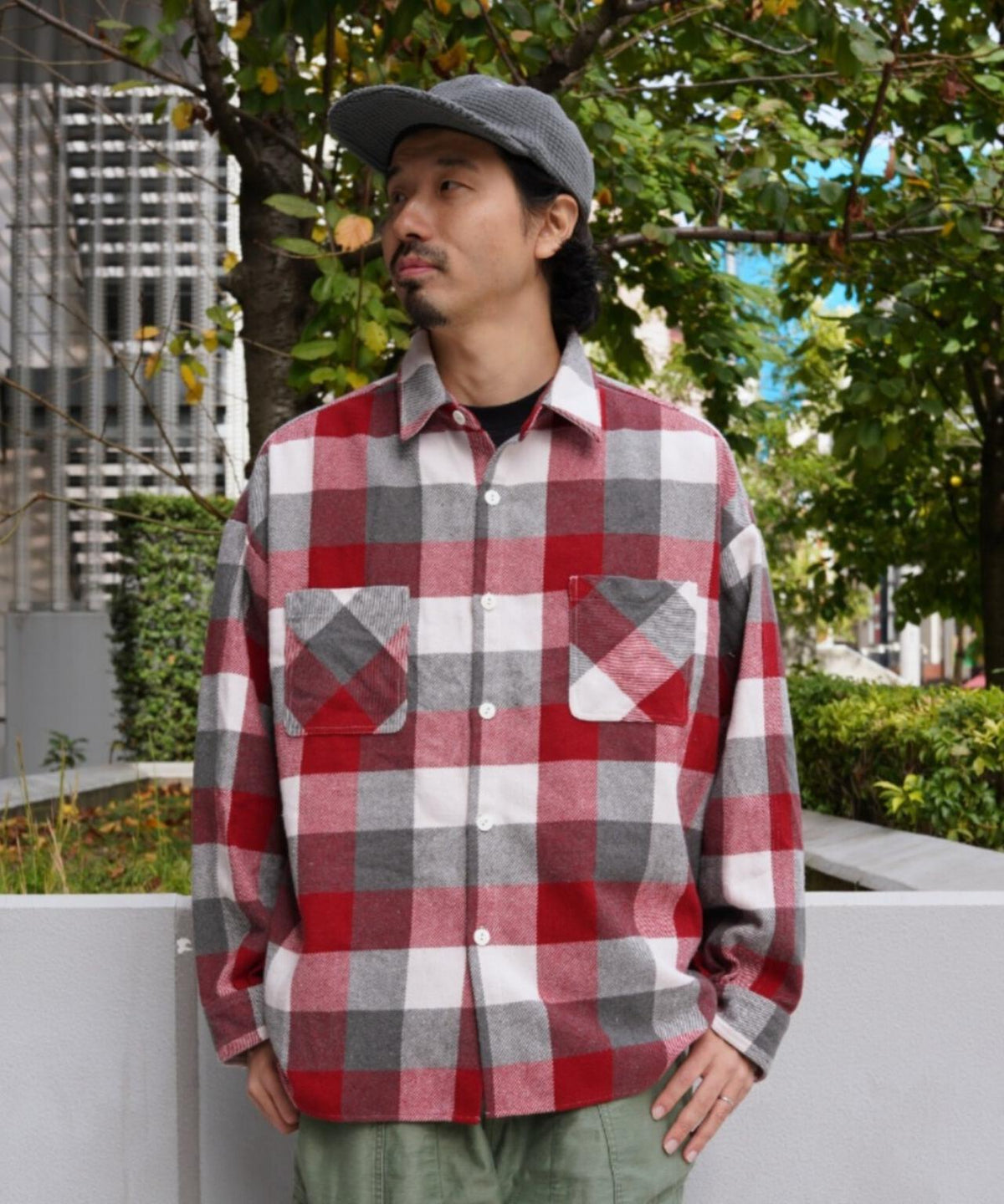 B omnivore/ビーオムニボー BLOCK CHECK SHIRTS ブロックチェックシャツ