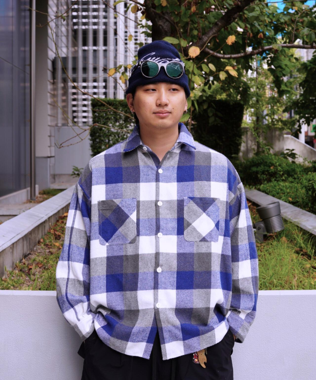 B omnivore/ビーオムニボー BLOCK CHECK SHIRTS ブロックチェックシャツ