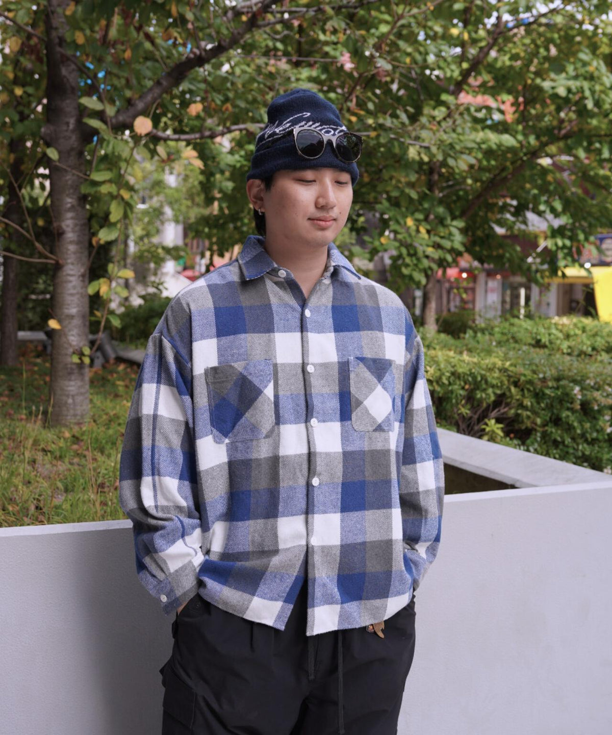B omnivore/ビーオムニボー BLOCK CHECK SHIRTS ブロックチェックシャツ