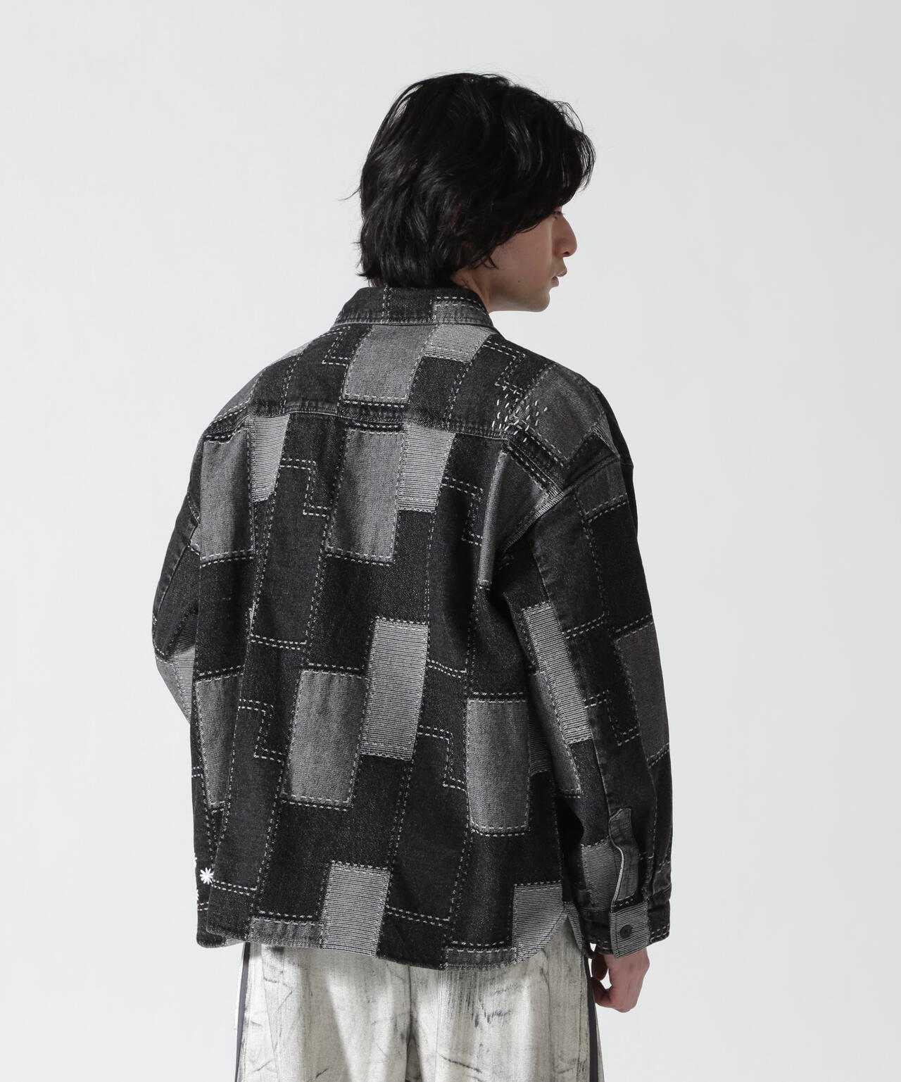 B omnivore/ビーオムニボー PATCHWORK DENIM SHIRT