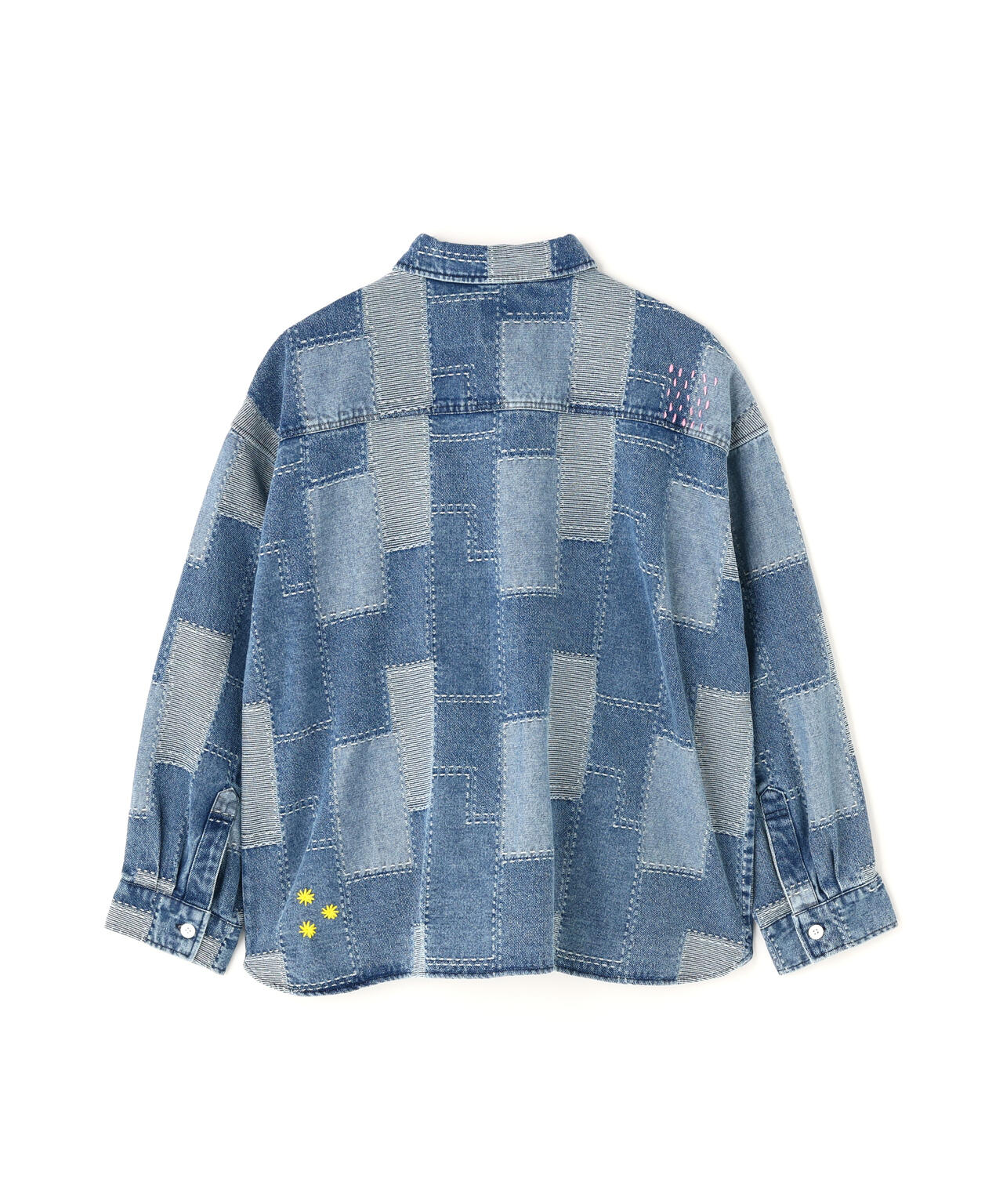 B omnivore/ビーオムニボー PATCHWORK DENIM SHIRT