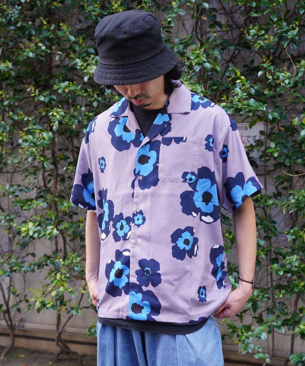 B omnivore/ビーオムニボー FLOWER S/S SHIRT