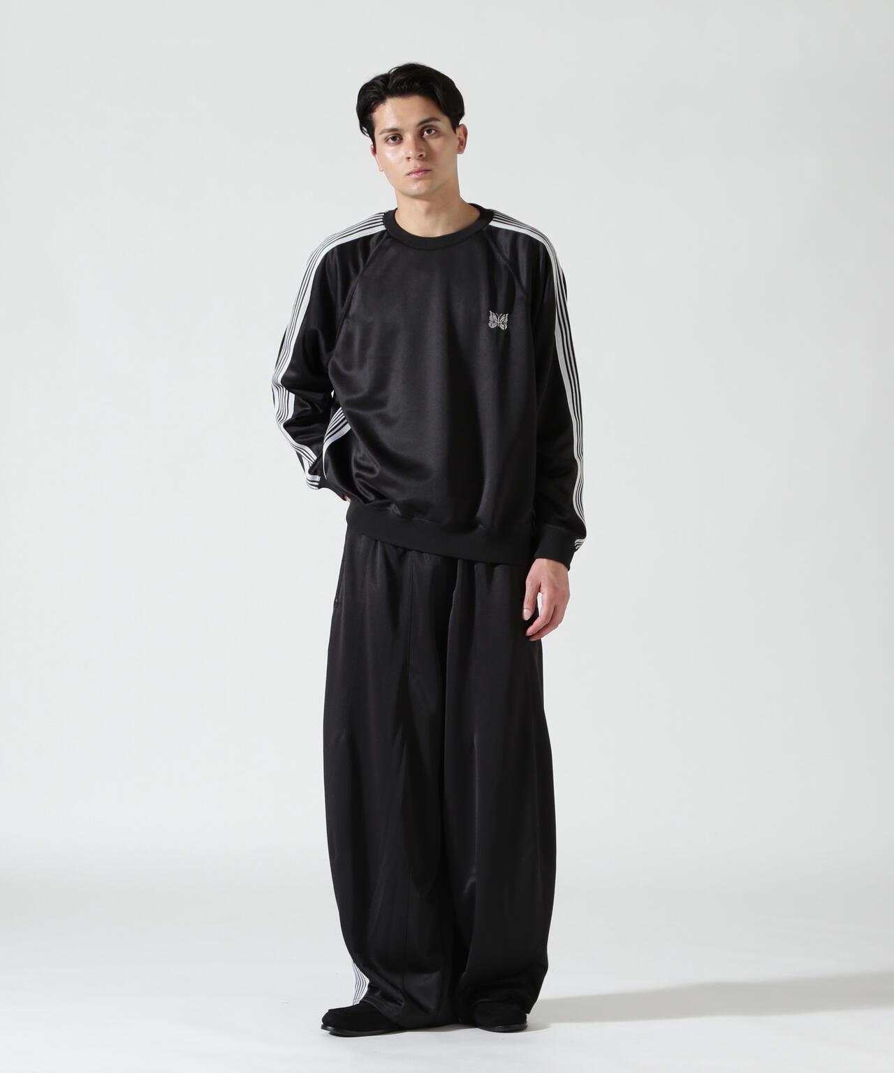 Needles/ニードルズ Track Crew Neck Shirt - Poly Smooth