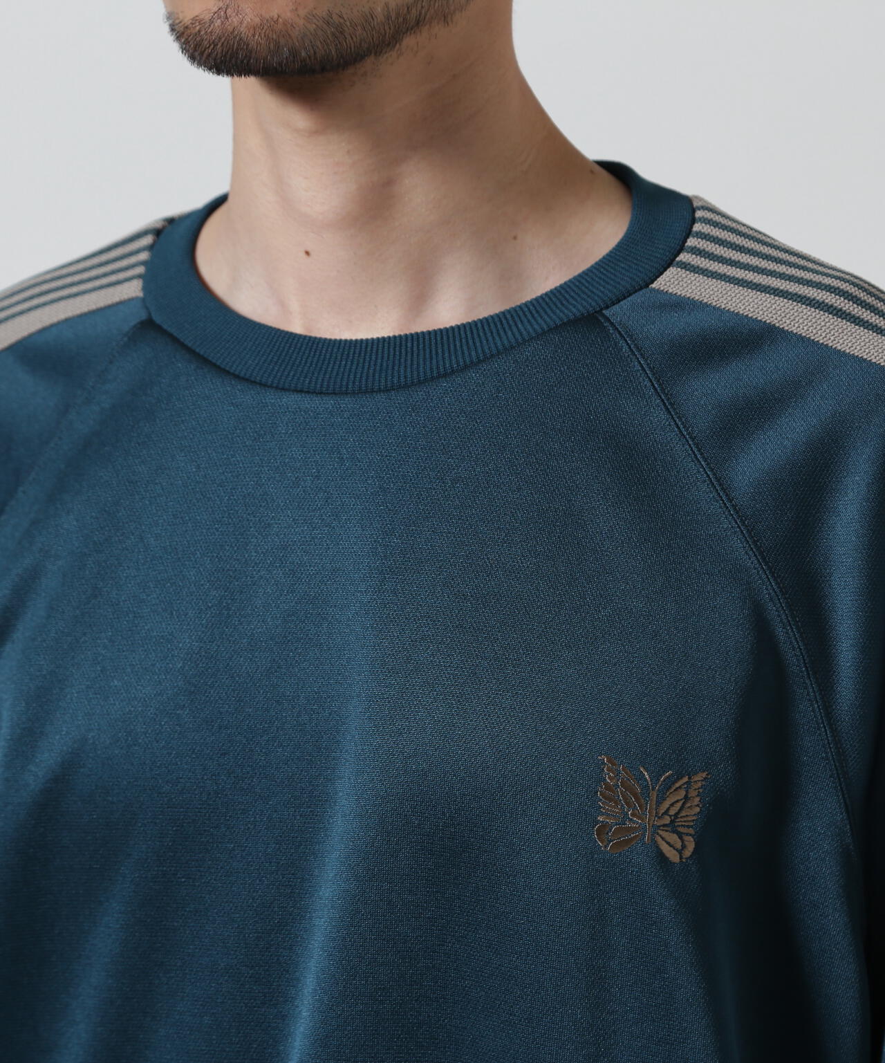Needles/ニードルズ Track Crew Neck Shirt - Poly Smooth