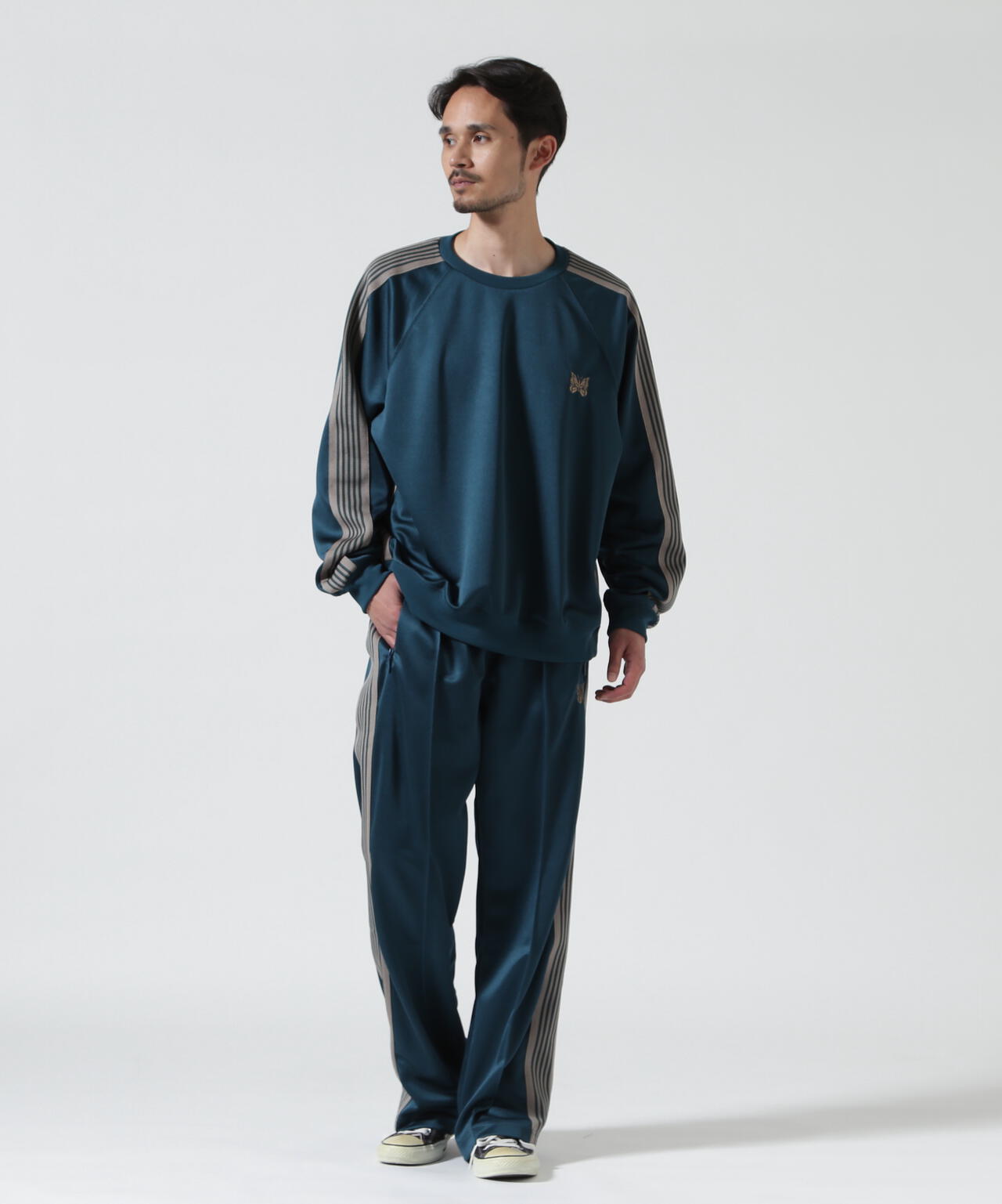 Needles/ニードルズ Track Crew Neck Shirt - Poly Smooth