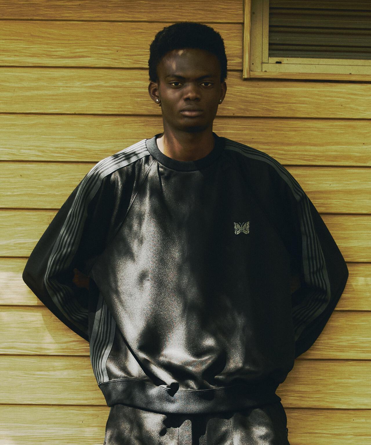 Needles/ニードルズ 別注Track Crew Neck Shirt - Poly Smooth