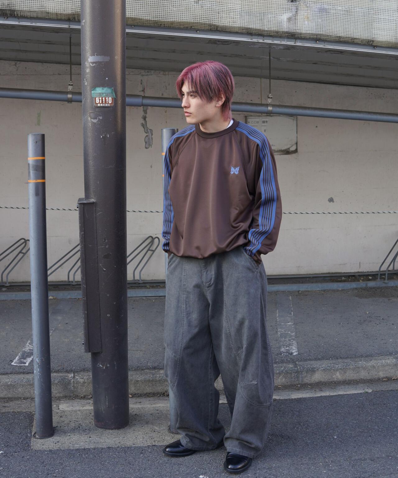 Needles/ニードルズ 別注Track Crew Neck Shirt - Poly Smooth