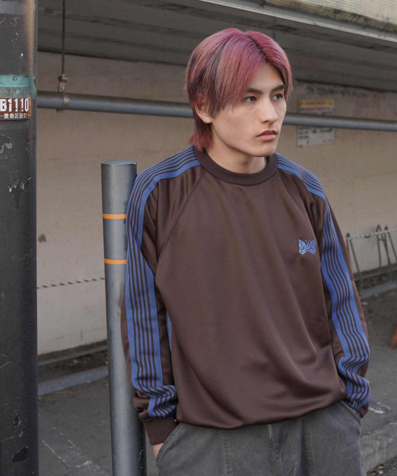 Needles/ニードルズ 別注Track Crew Neck Shirt - Poly Smooth