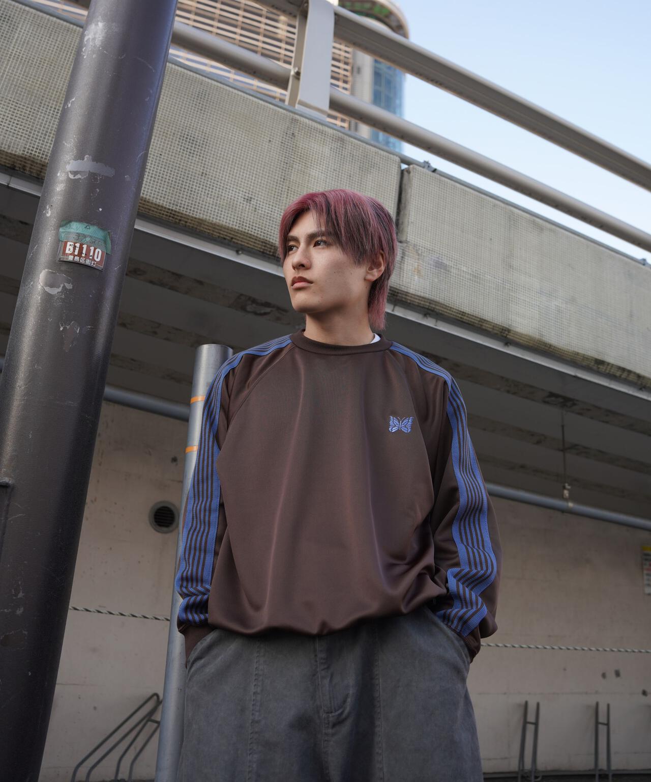 Needles/ニードルズ 別注Track Crew Neck Shirt - Poly Smooth