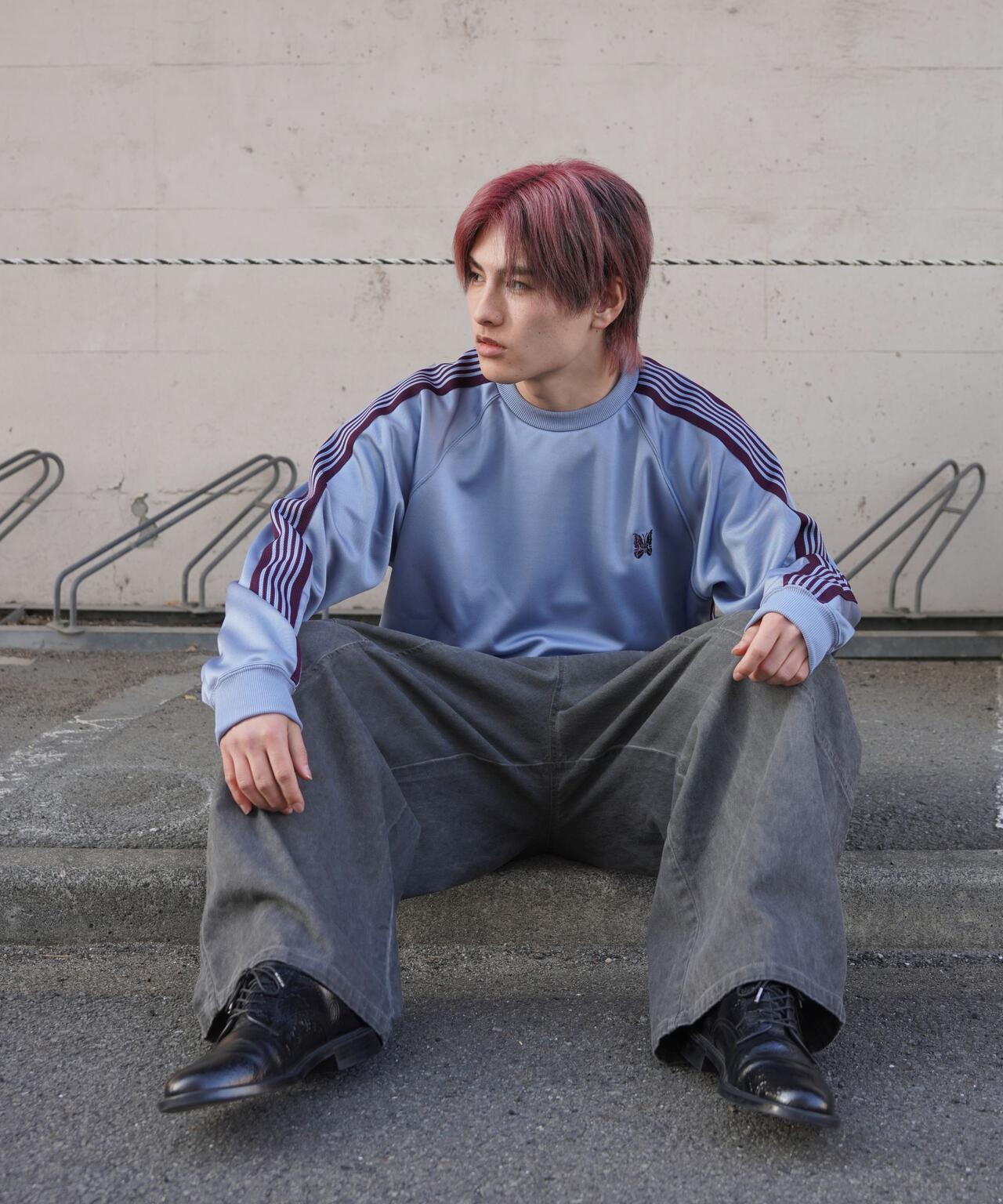 Needles/ニードルズ 別注Track Crew Neck Shirt - Poly Smooth