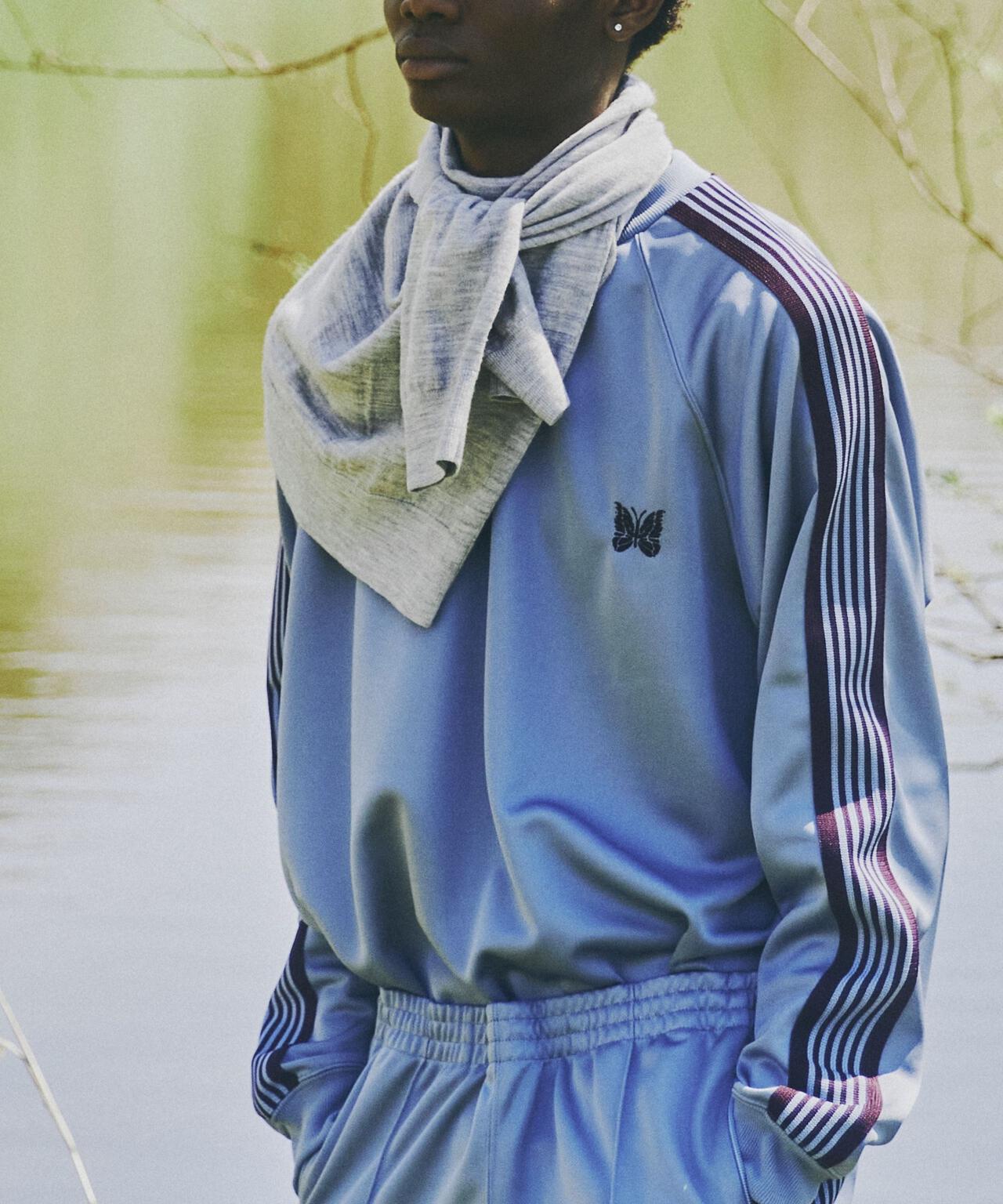 Needles/ニードルズ 別注Track Crew Neck Shirt - Poly Smooth