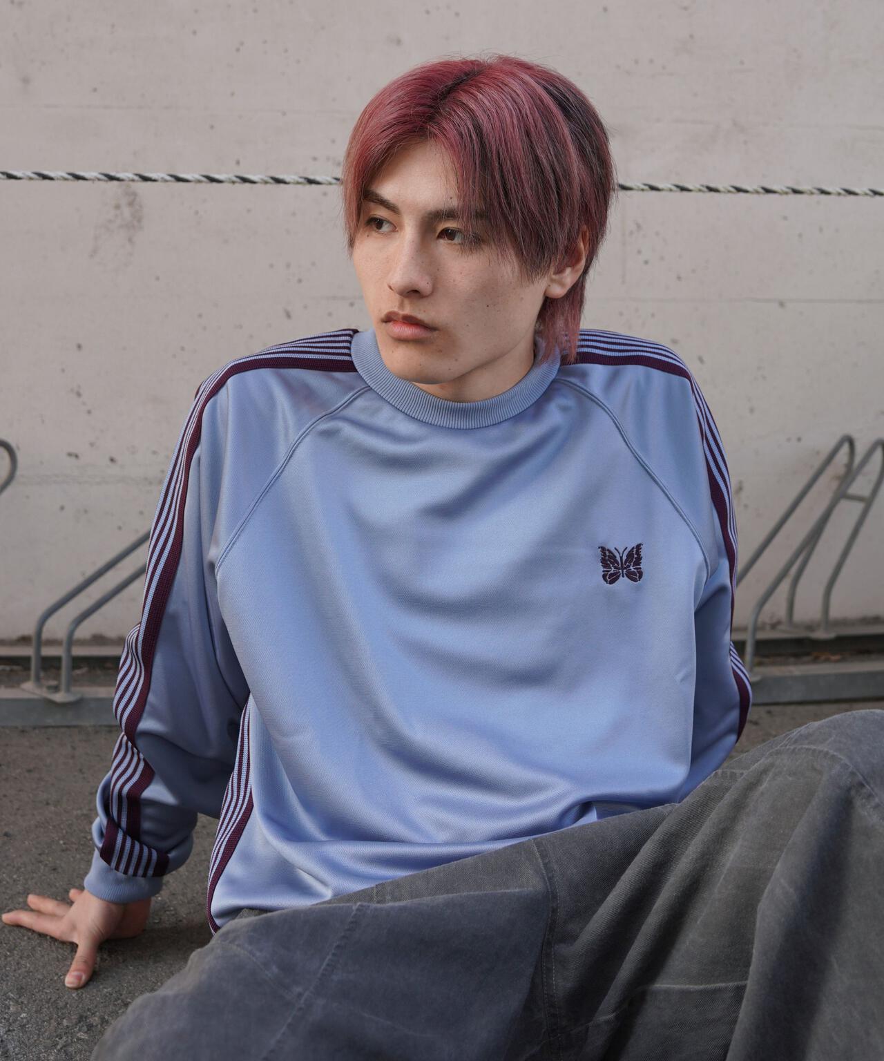 Needles/ニードルズ 別注Track Crew Neck Shirt - Poly Smooth