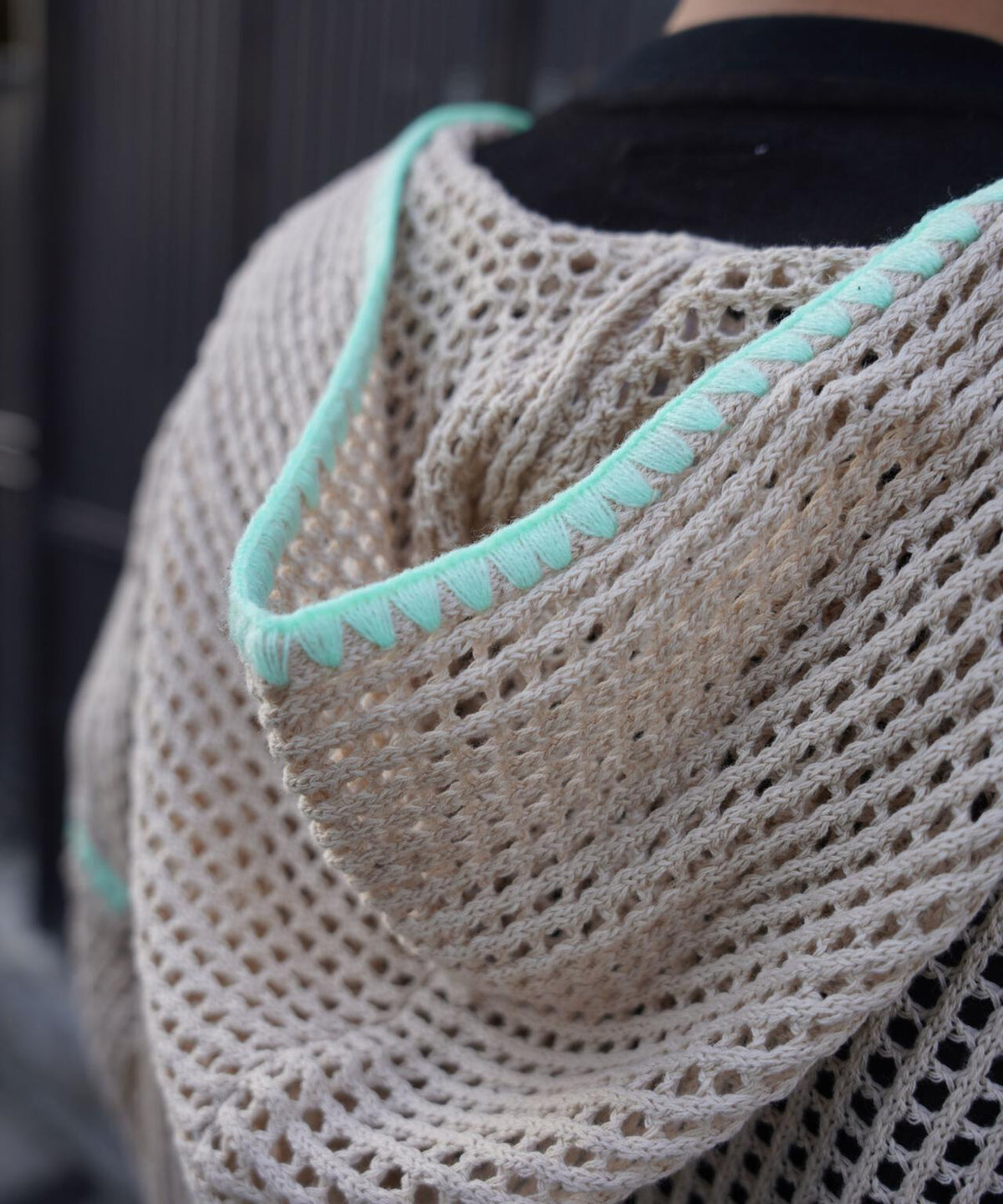 B omnivore/ビーオムニボー HAND - STITCH MESH HOODIE