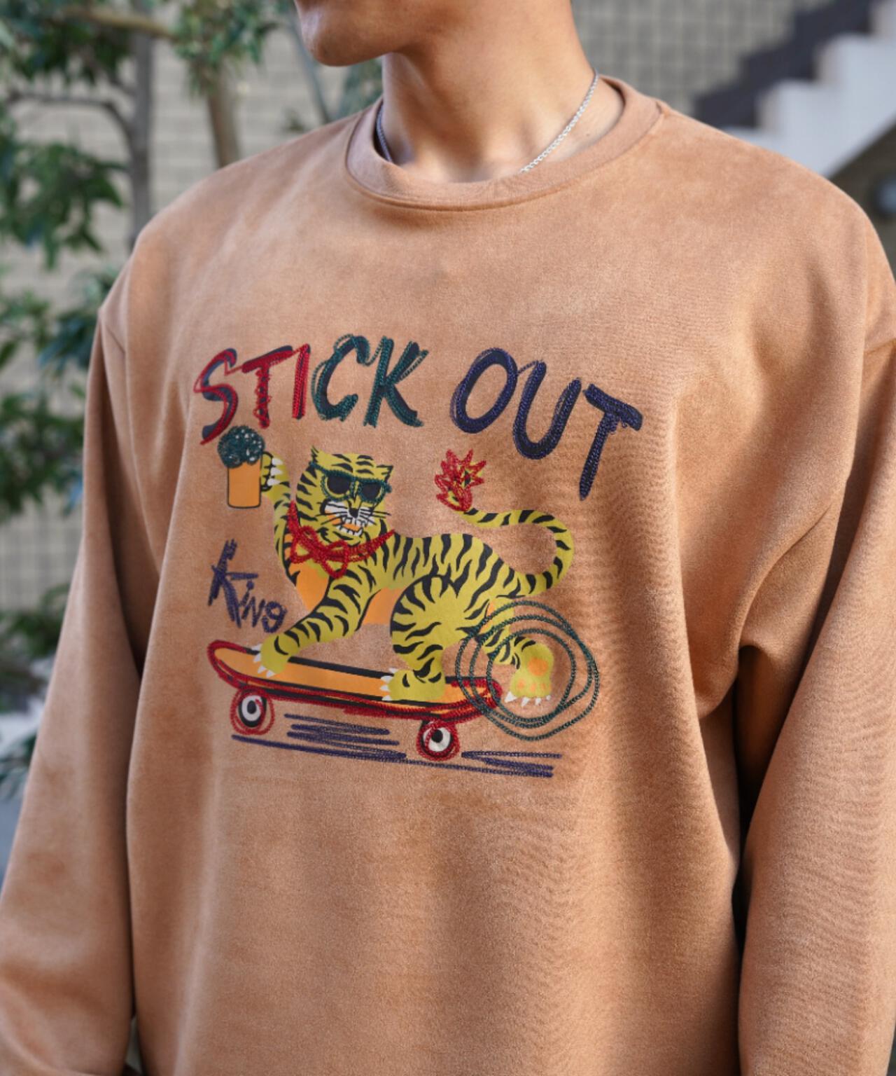 B omnivore/ビーオムニボー SUEDE TIGER L/S PO