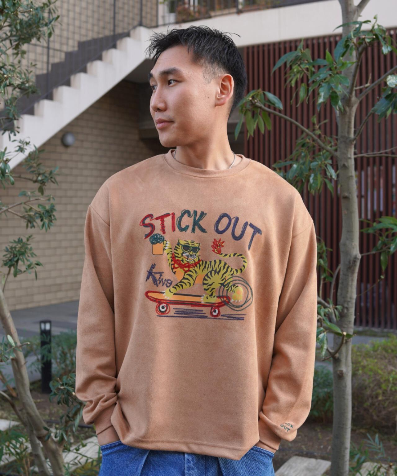 B omnivore/ビーオムニボー SUEDE TIGER L/S PO