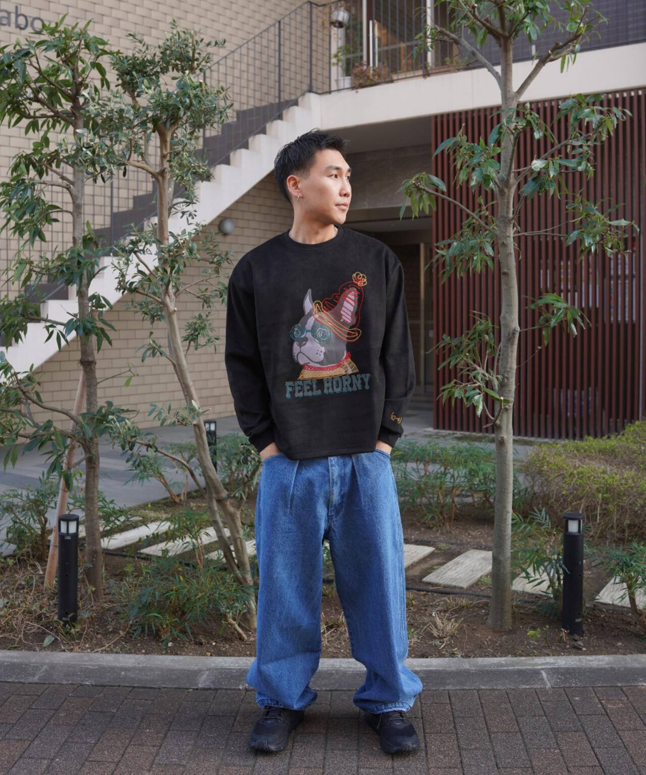 B omnivore/ビーオムニボー SUEDE DOG L/S PO