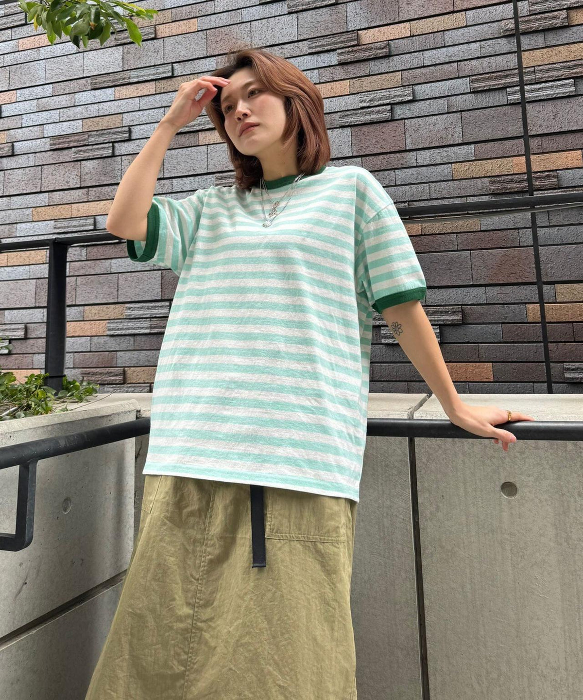soglia/ソリア AMERICAN DRY BORDER TEE