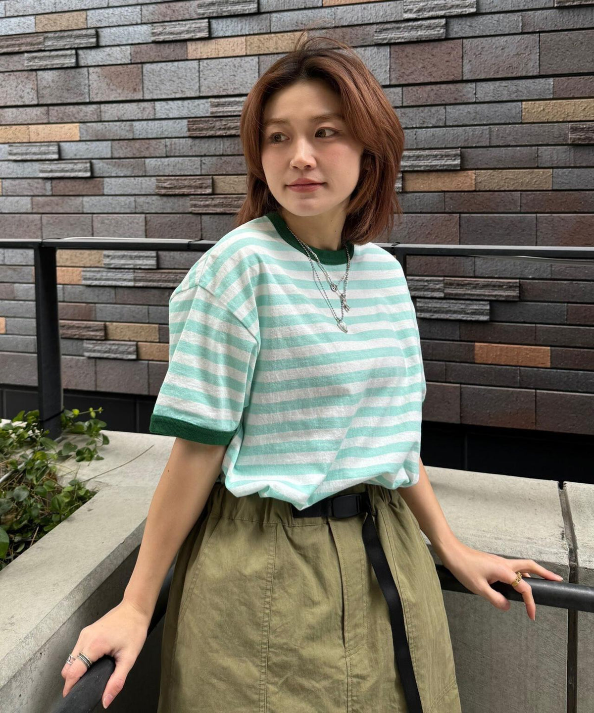soglia/ソリア AMERICAN DRY BORDER TEE