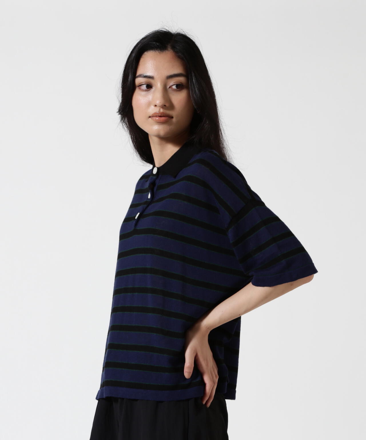 B omnivore/ビーオムニボー アサーメンポロシャツ WOMEN'S