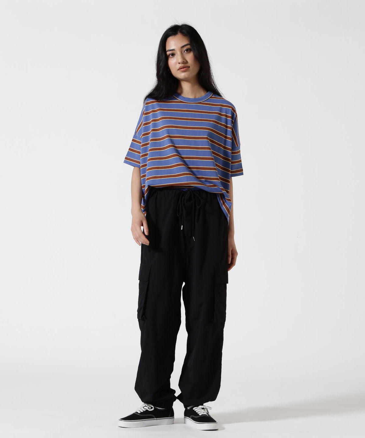 B omnivore/ビーオムニボー 天竺ボーダーワイドTEE WOMEN'S