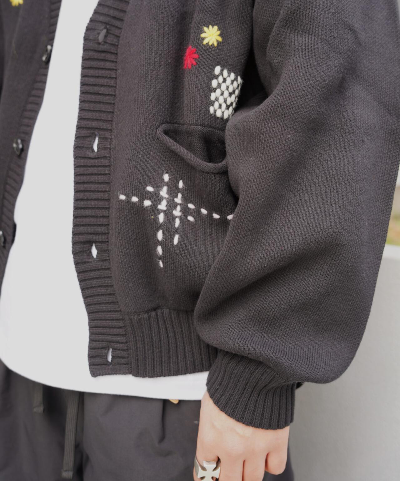 B omnivore/ビーオムニボー HAND STITCH CARDIGAN ハンドステッチカーディガン