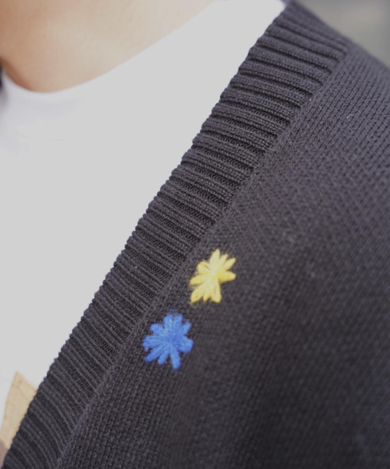 B omnivore/ビーオムニボー HAND STITCH CARDIGAN ハンドステッチカーディガン