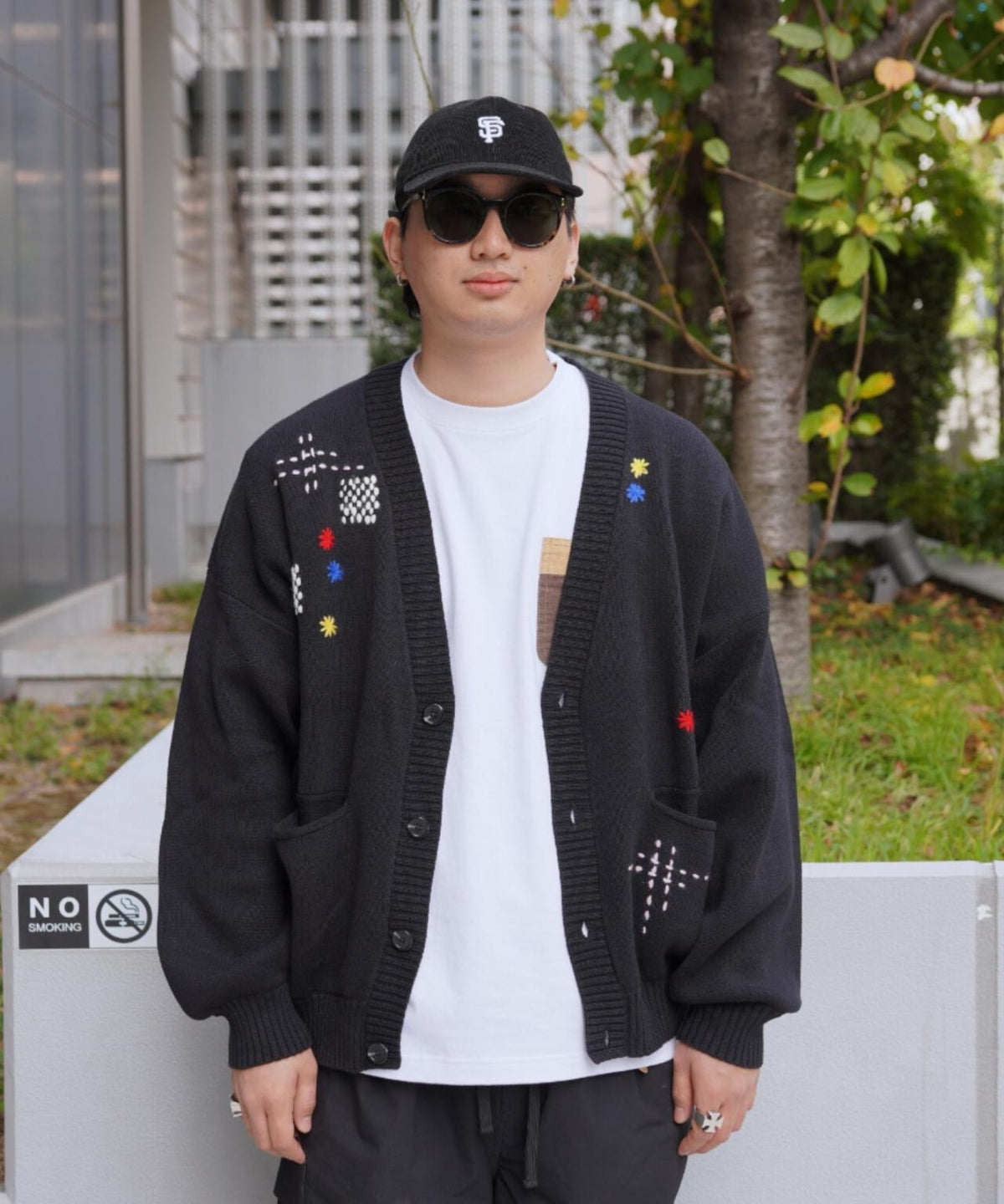 B omnivore/ビーオムニボー HAND STITCH CARDIGAN ハンドステッチカーディガン
