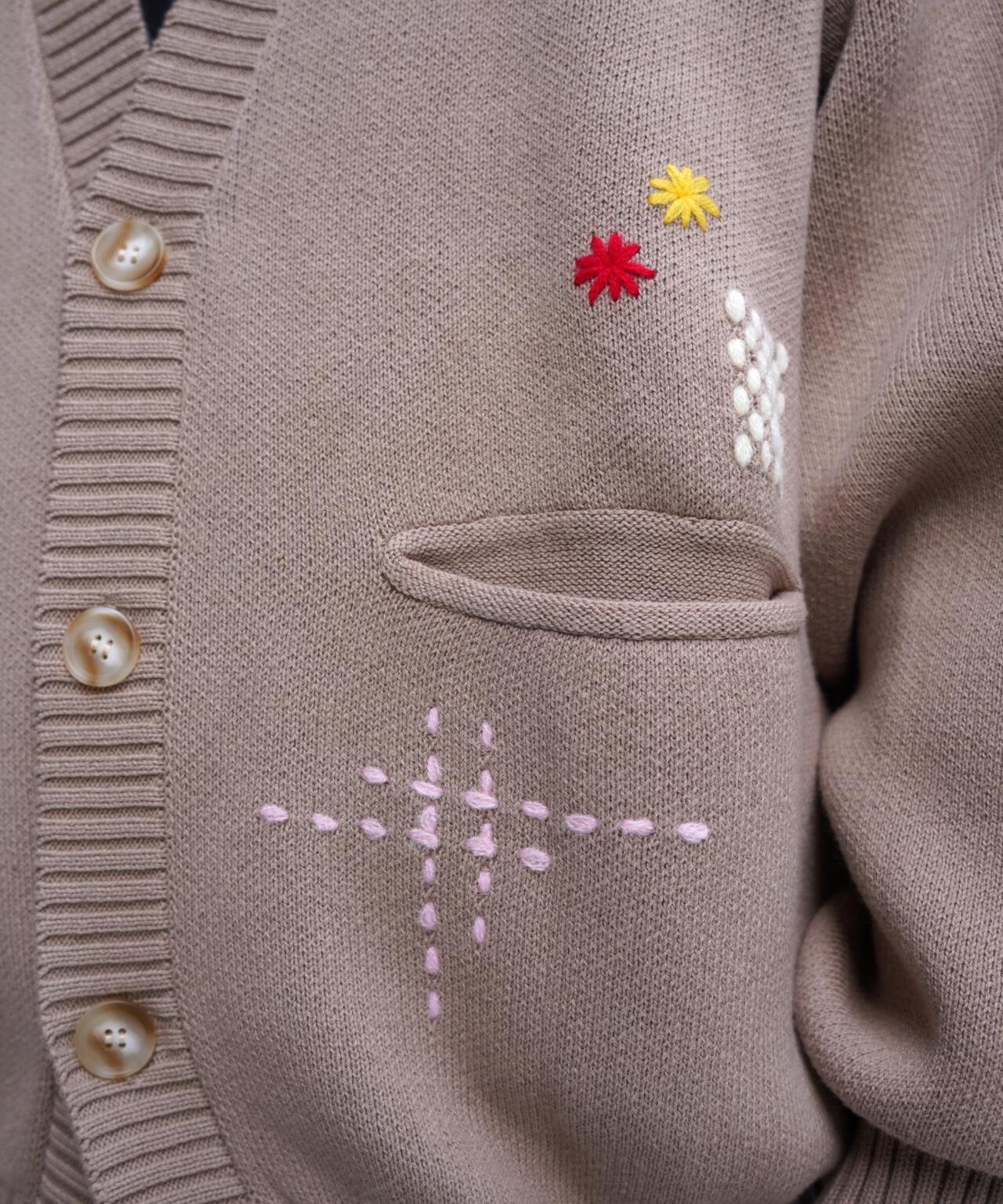 B omnivore/ビーオムニボー HAND STITCH CARDIGAN ハンドステッチカーディガン