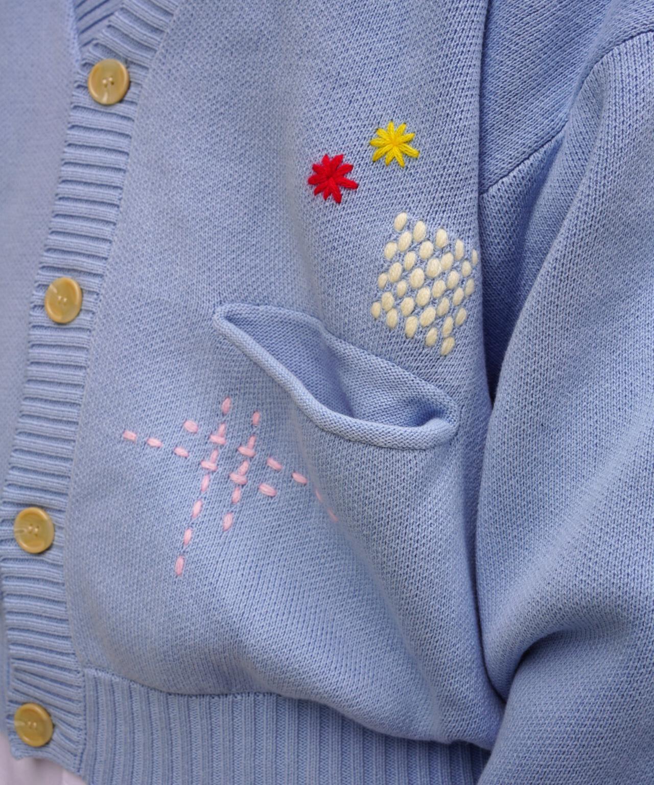 B omnivore/ビーオムニボー HAND STITCH CARDIGAN ハンドステッチカーディガン