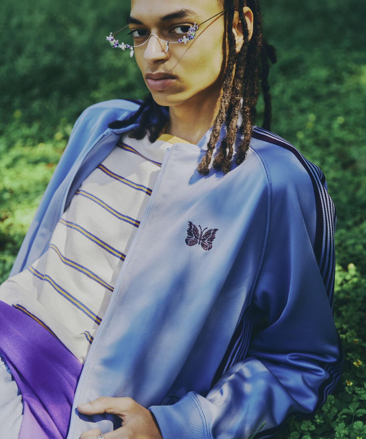 Needles/ニードルズ 別注Rib Collar Track Jacket - Poly Smooth