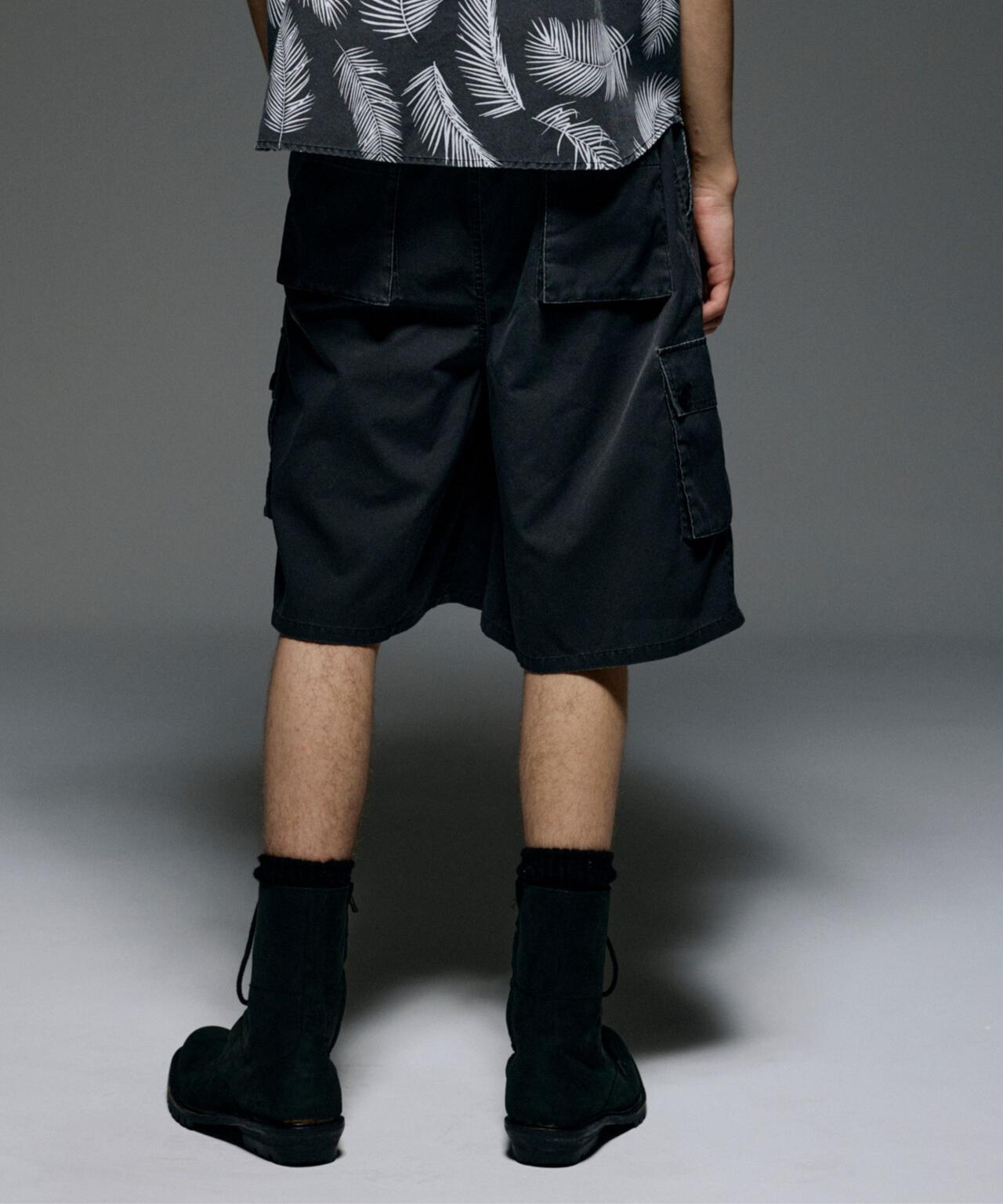 B omnivore/ビーオムニボー PIGMENT WIND CLOTH W CARGO SHORTS
