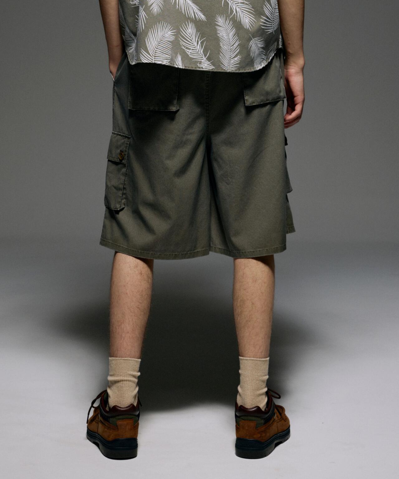 B omnivore/ビーオムニボー PIGMENT WIND CLOTH W CARGO SHORTS