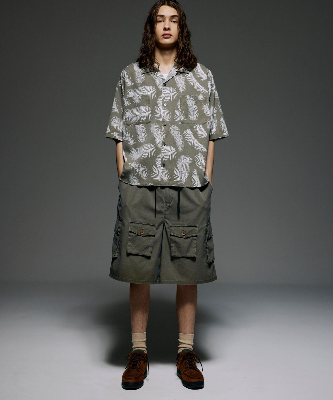B omnivore/ビーオムニボー PIGMENT WIND CLOTH W CARGO SHORTS