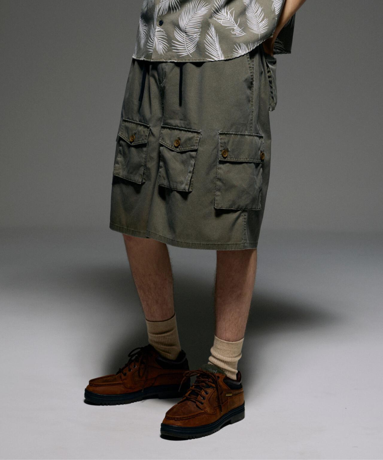 B omnivore/ビーオムニボー PIGMENT WIND CLOTH W CARGO SHORTS