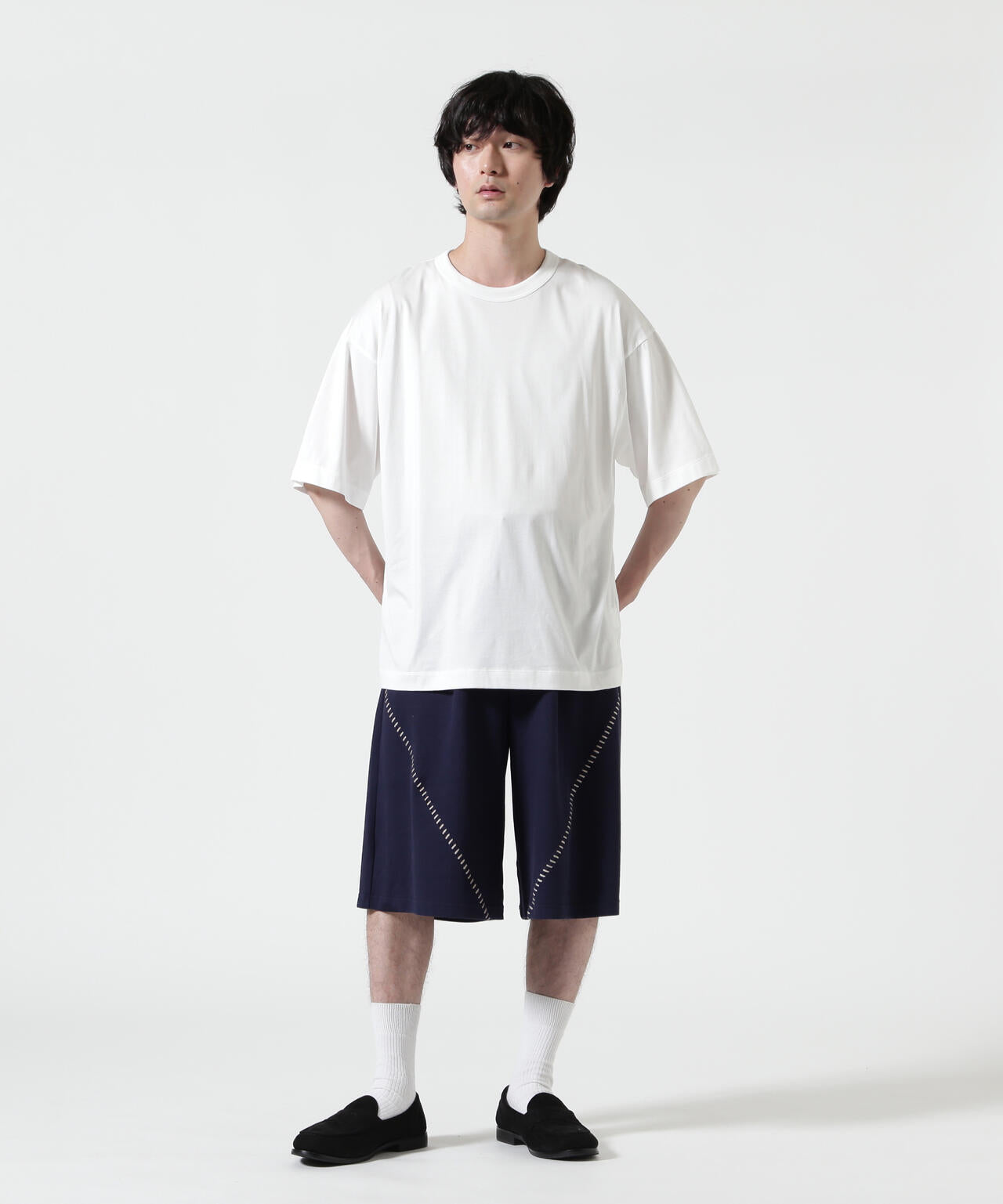 B omnivore/ビーオムニボー STITCH SHORTS ステッチショーツ