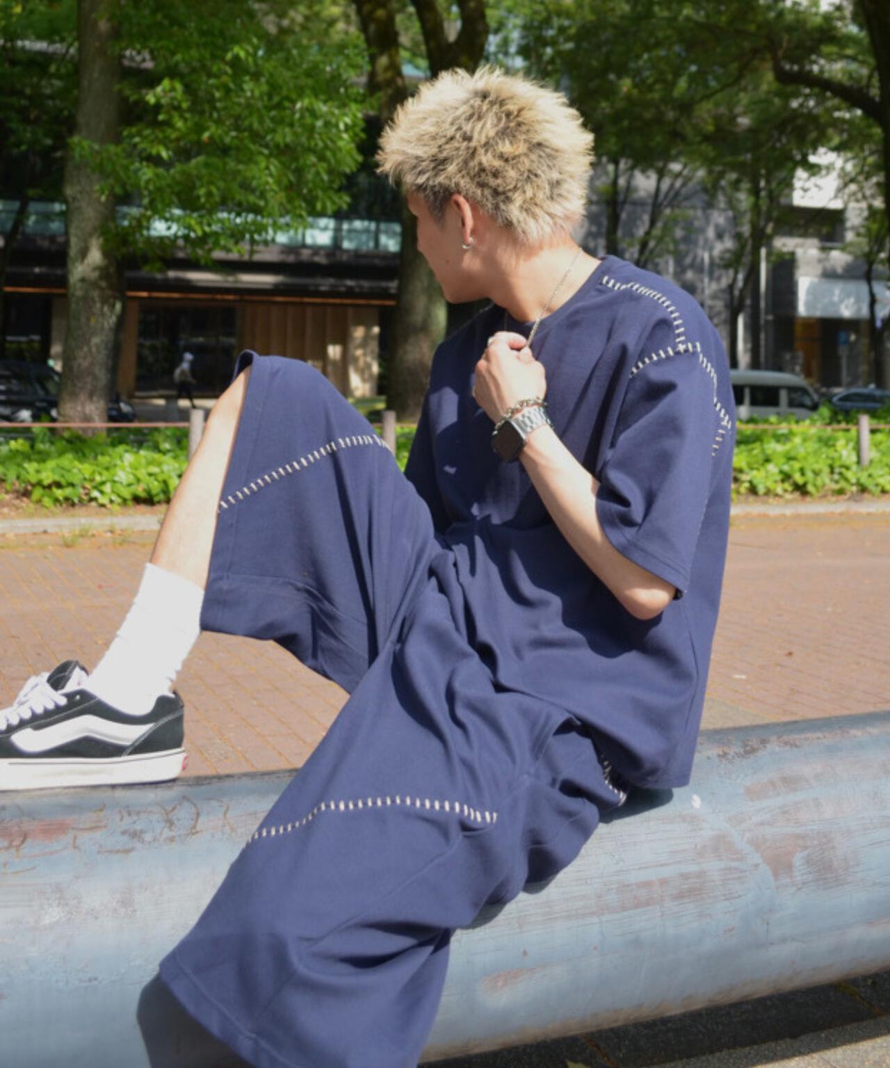 B omnivore/ビーオムニボー STITCH SHORTS ステッチショーツ