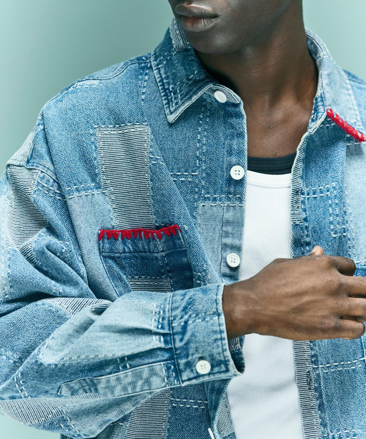 B omnivore/ビーオムニボー HANDSTITCH DENIM SHIRT 2