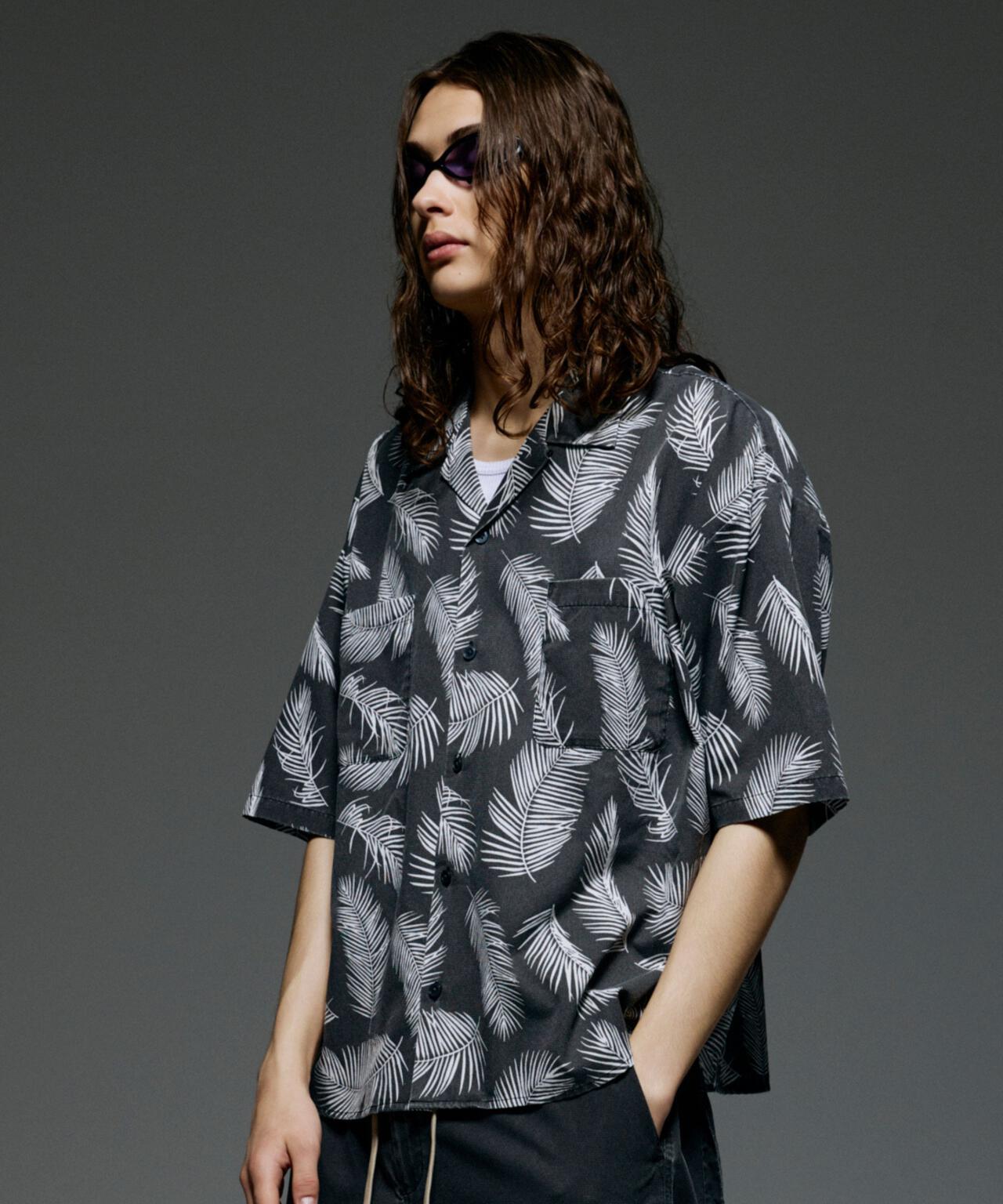 B omnivore/ビーオムニボー PIGMENT WIND CLOTH SHIRT ピグメントウインドクロスシャツ