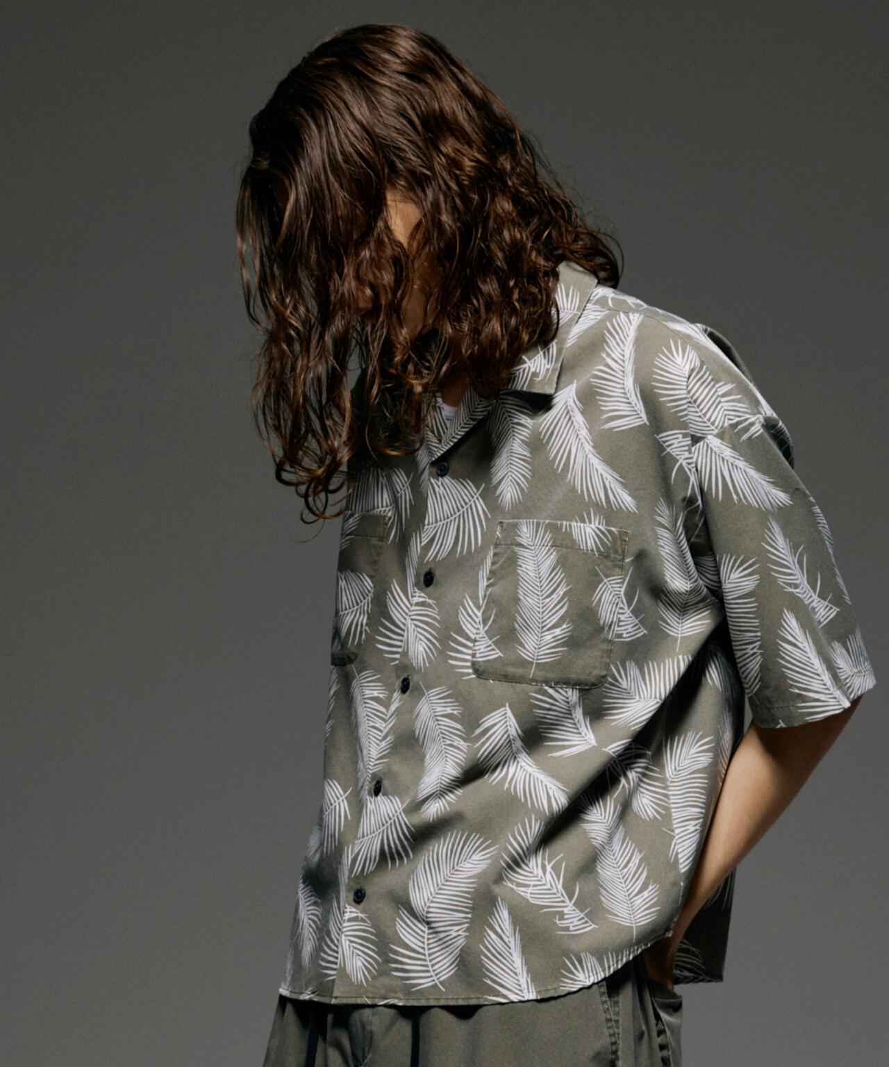 B omnivore/ビーオムニボー PIGMENT WIND CLOTH SHIRT ピグメントウインドクロスシャツ