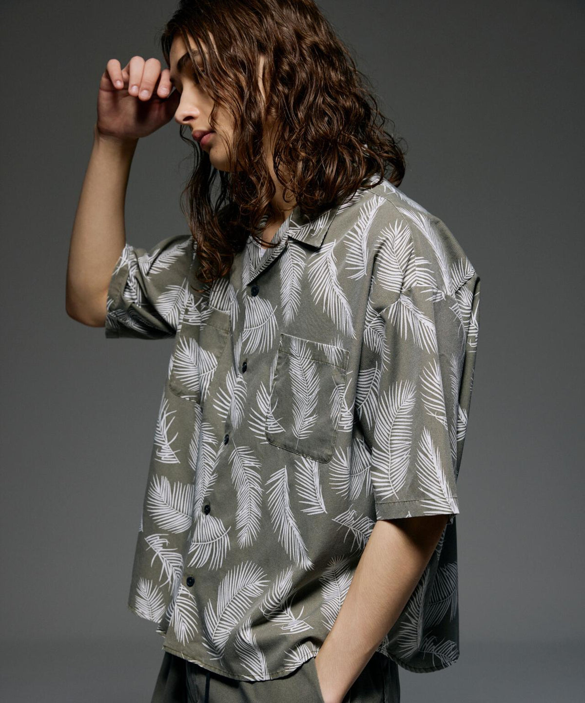 B omnivore/ビーオムニボー PIGMENT WIND CLOTH SHIRT ピグメントウインドクロスシャツ
