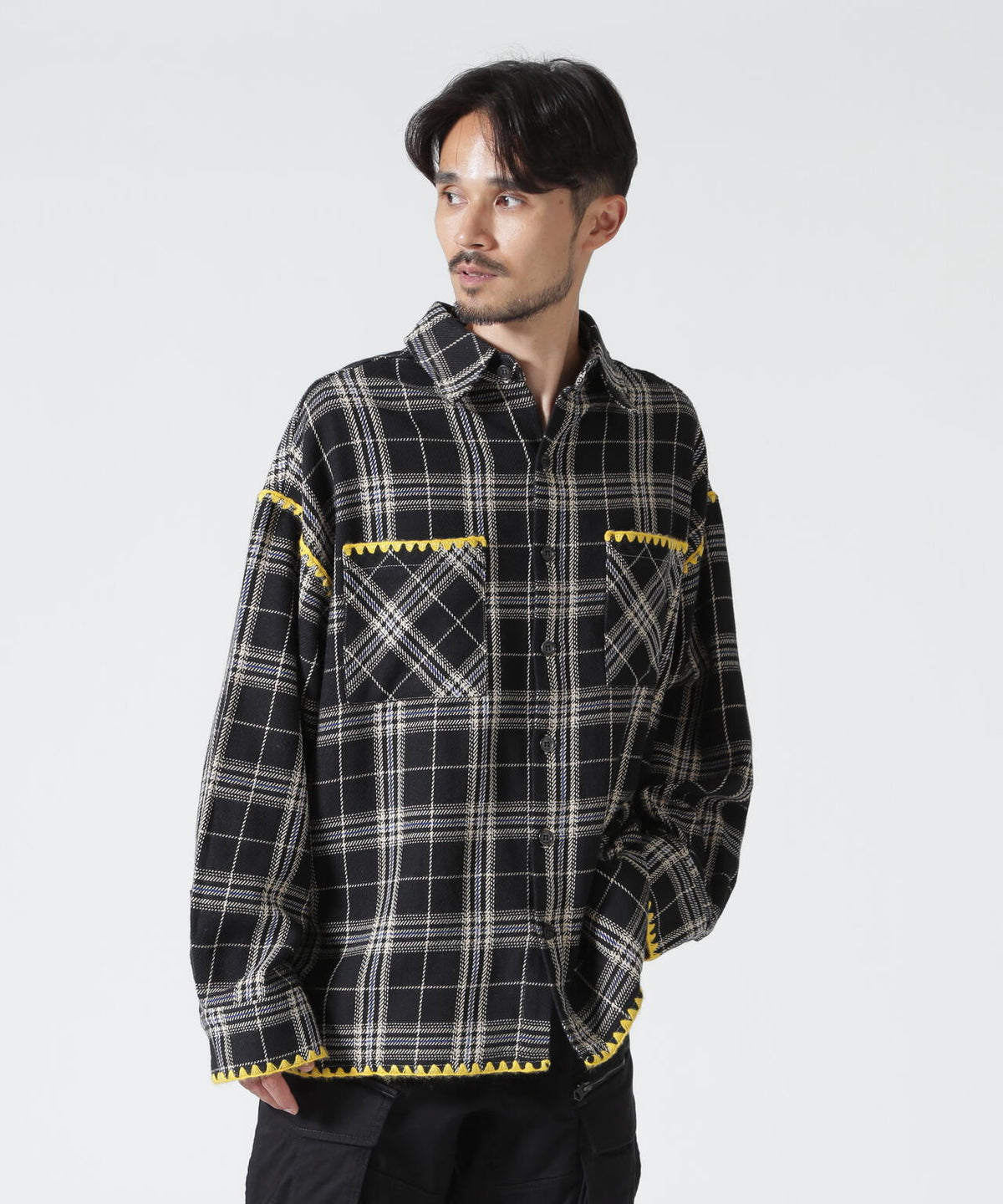 B omnivore/ビーオムニボー HAND STITCH FLANNEL ハンドステッチフランネルシャツ