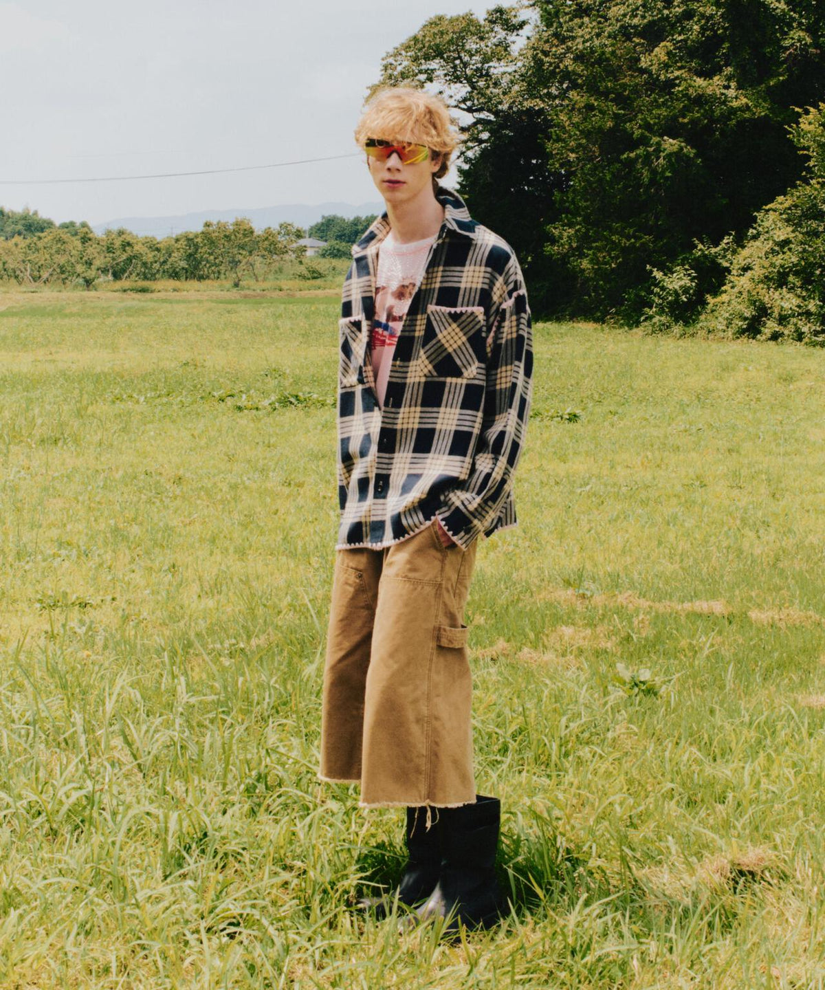 B omnivore/ビーオムニボー HAND STITCH FLANNEL ハンドステッチフランネルシャツ