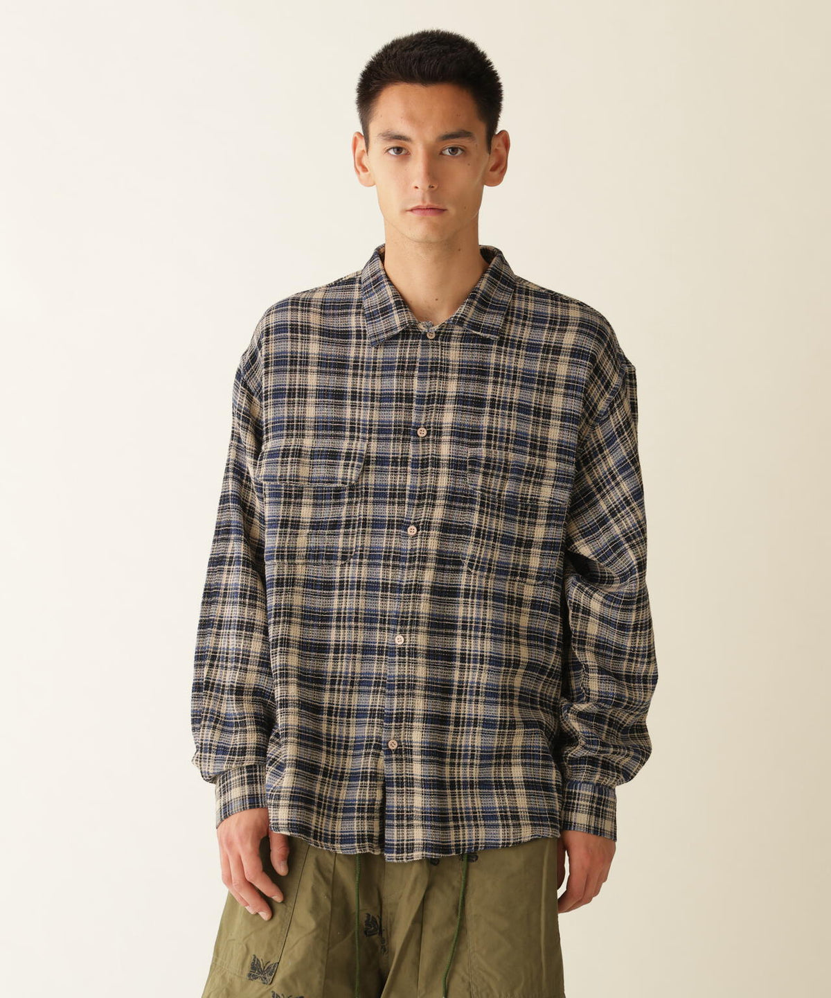 B omnivore/ビーオムニボー PLAID PATTERN SHIRT