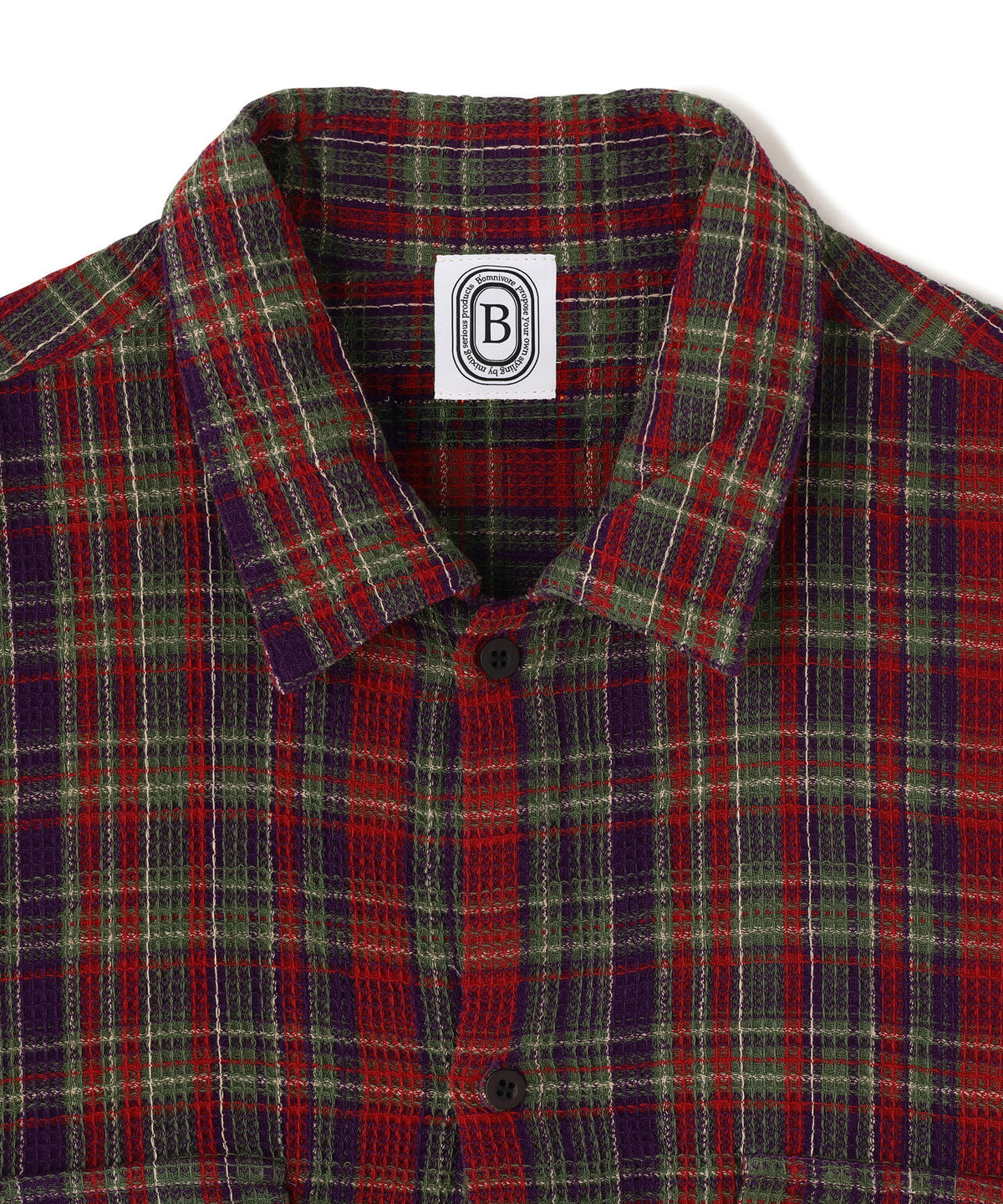 B omnivore/ビーオムニボー PLAID PATTERN SHIRT